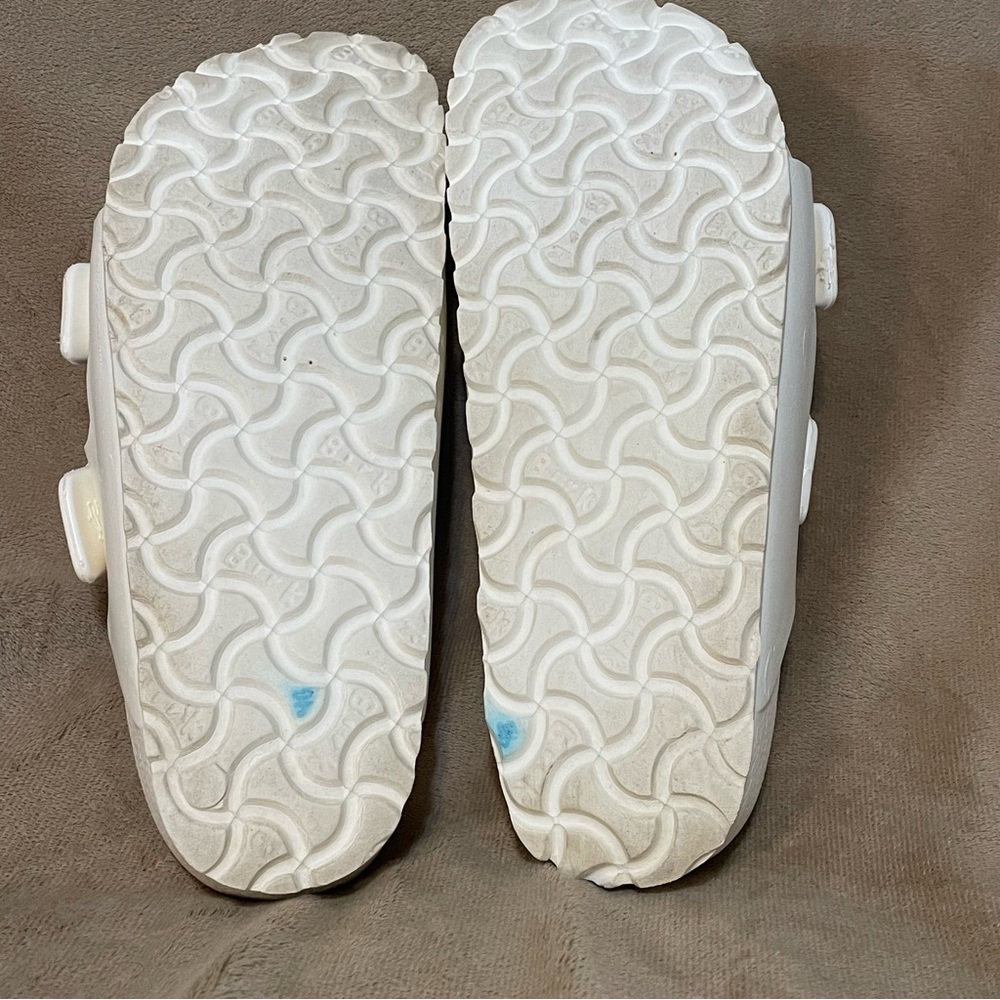 Birkenstock White EVA Arizona Two-Strap Slide Sandals. - Picture 10 of 10